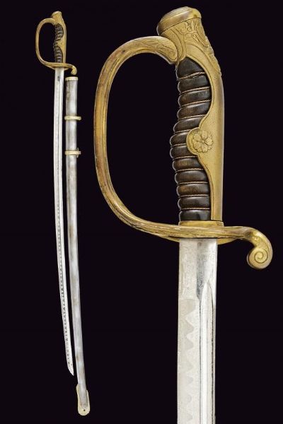 Spada ufficiale inferiore da parata  - Asta La Collezione di Armi Antiche di un Gentiluomo Californiano - Associazione Nazionale - Case d'Asta italiane