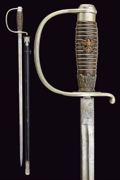 Sciabola da sottufficiale polizia  - Asta La Collezione di Armi Antiche di un Gentiluomo Californiano - Associazione Nazionale - Case d'Asta italiane