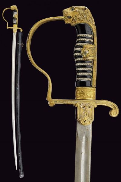 Sciabola da ufficiale dell'esercito  - Asta La Collezione di Armi Antiche di un Gentiluomo Californiano - Associazione Nazionale - Case d'Asta italiane