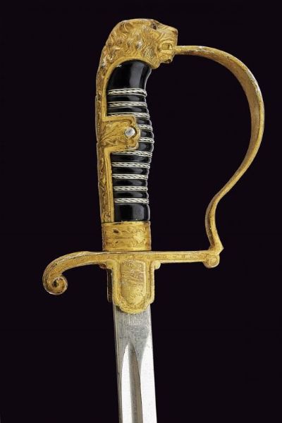 Sciabola da ufficiale dell'esercito  - Asta La Collezione di Armi Antiche di un Gentiluomo Californiano - Associazione Nazionale - Case d'Asta italiane