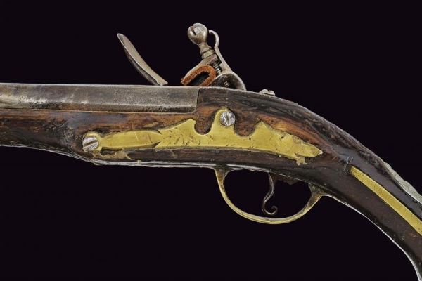 Pistola a pietra focaia  - Asta La Collezione di Armi Antiche di un Gentiluomo Californiano - Associazione Nazionale - Case d'Asta italiane