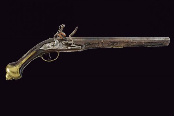 Pistola a pietra focaia  - Asta La Collezione di Armi Antiche di un Gentiluomo Californiano - Associazione Nazionale - Case d'Asta italiane