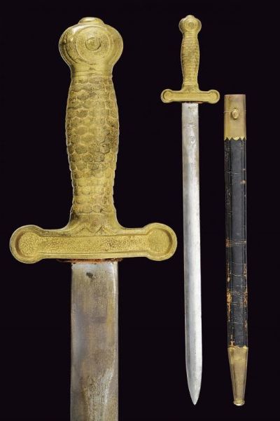 Daga da artiglieria (replica)  - Asta La Collezione di Armi Antiche di un Gentiluomo Californiano - Associazione Nazionale - Case d'Asta italiane