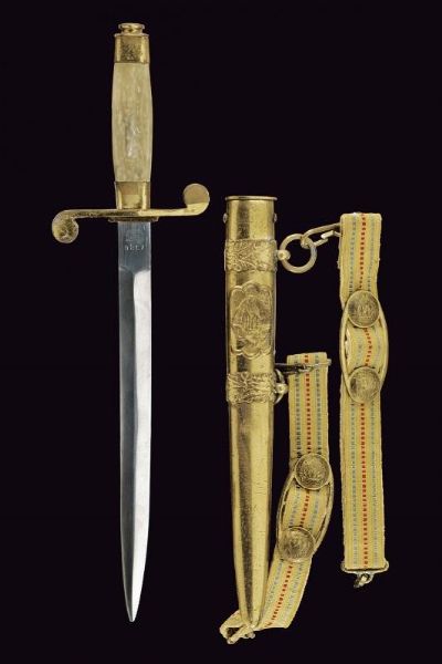 Daga da parata da ufficiale  - Asta La Collezione di Armi Antiche di un Gentiluomo Californiano - Associazione Nazionale - Case d'Asta italiane