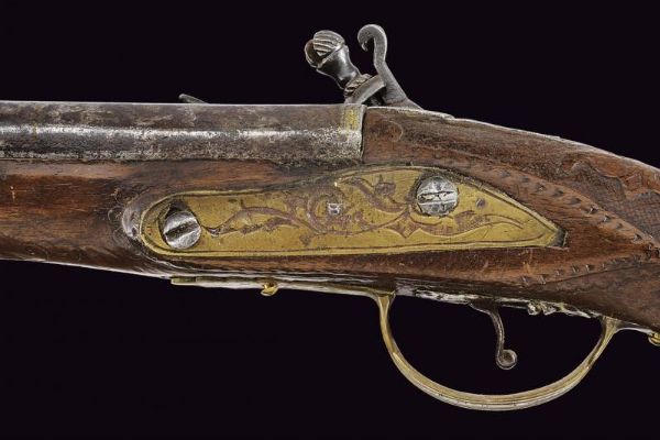 Pistola a pietra focaia alla morlacca  - Asta La Collezione di Armi Antiche di un Gentiluomo Californiano - Associazione Nazionale - Case d'Asta italiane
