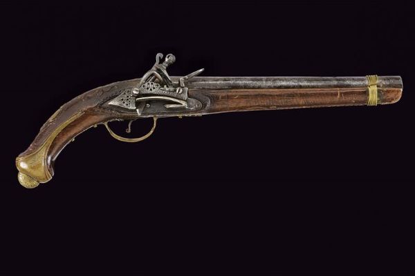 Pistola a pietra focaia alla morlacca  - Asta La Collezione di Armi Antiche di un Gentiluomo Californiano - Associazione Nazionale - Case d'Asta italiane