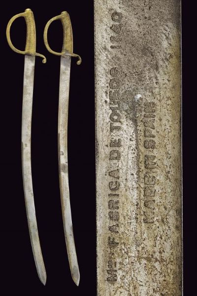 Lotto di due sabre briquet (repliche)  - Asta La Collezione di Armi Antiche di un Gentiluomo Californiano - Associazione Nazionale - Case d'Asta italiane