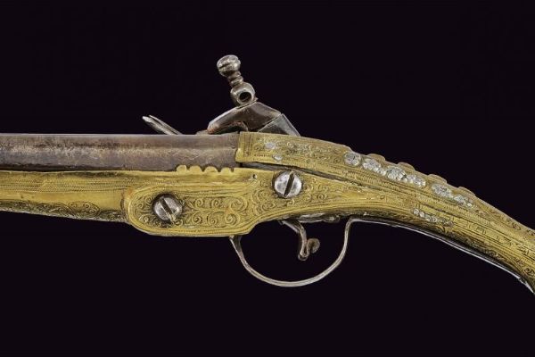 Pistola a pietra focaia alla morlacca  - Asta La Collezione di Armi Antiche di un Gentiluomo Californiano - Associazione Nazionale - Case d'Asta italiane