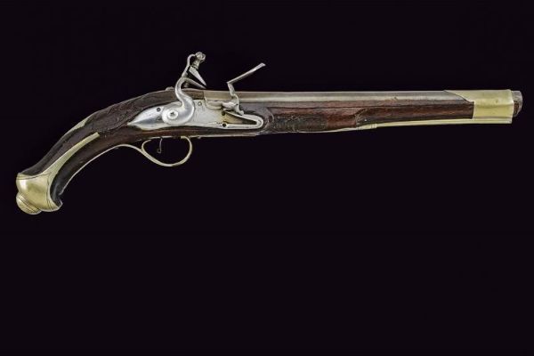 Pistola a pietra focaia  - Asta La Collezione di Armi Antiche di un Gentiluomo Californiano - Associazione Nazionale - Case d'Asta italiane