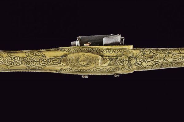 Pistola a pietra focaia alla micheletta  - Asta La Collezione di Armi Antiche di un Gentiluomo Californiano - Associazione Nazionale - Case d'Asta italiane