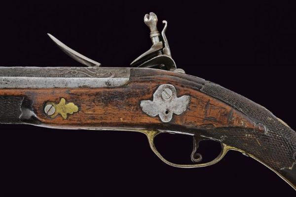 Pistola a pietra focaia  - Asta La Collezione di Armi Antiche di un Gentiluomo Californiano - Associazione Nazionale - Case d'Asta italiane
