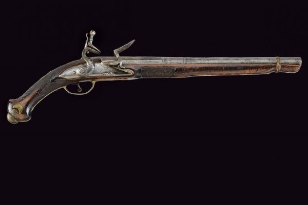 Pistola a pietra focaia  - Asta La Collezione di Armi Antiche di un Gentiluomo Californiano - Associazione Nazionale - Case d'Asta italiane