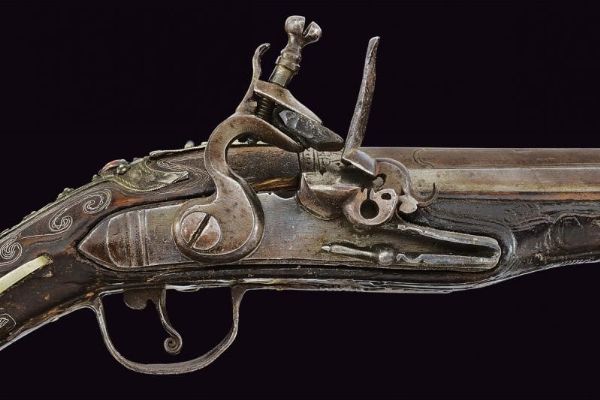 Pistola a pietra focaia  - Asta La Collezione di Armi Antiche di un Gentiluomo Californiano - Associazione Nazionale - Case d'Asta italiane