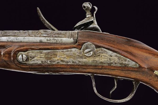 Pistola a pietra focaia  - Asta La Collezione di Armi Antiche di un Gentiluomo Californiano - Associazione Nazionale - Case d'Asta italiane