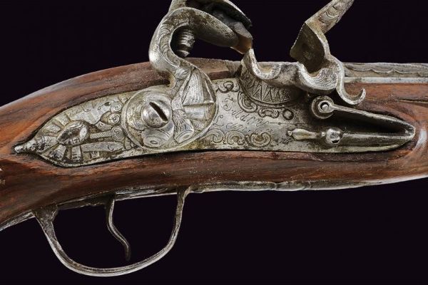 Pistola a pietra focaia  - Asta La Collezione di Armi Antiche di un Gentiluomo Californiano - Associazione Nazionale - Case d'Asta italiane