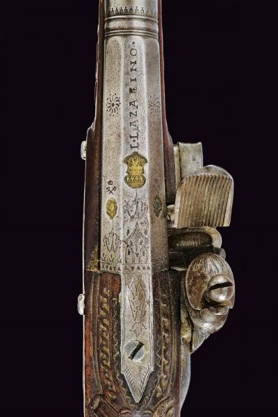 Pistola a pietra focaia  - Asta La Collezione di Armi Antiche di un Gentiluomo Californiano - Associazione Nazionale - Case d'Asta italiane