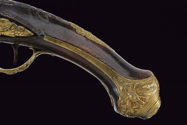 Bella pistola a pietra focaia per il mercato orientale di Louis Lamotte  - Asta La Collezione di Armi Antiche di un Gentiluomo Californiano - Associazione Nazionale - Case d'Asta italiane