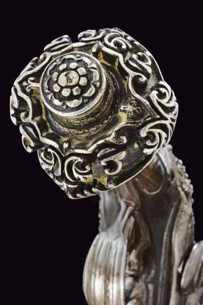 Bellissima pistola a pietra focaia in stile Ali Pasha con fornimenti in argento  - Asta La Collezione di Armi Antiche di un Gentiluomo Californiano - Associazione Nazionale - Case d'Asta italiane