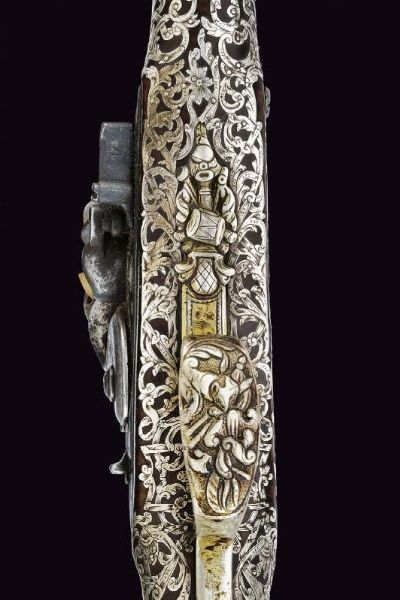 Bella pistola con fornimenti in argento  - Asta La Collezione di Armi Antiche di un Gentiluomo Californiano - Associazione Nazionale - Case d'Asta italiane