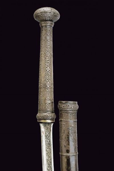 Bel dha in argento  - Asta La Collezione di Armi Antiche di un Gentiluomo Californiano - Associazione Nazionale - Case d'Asta italiane