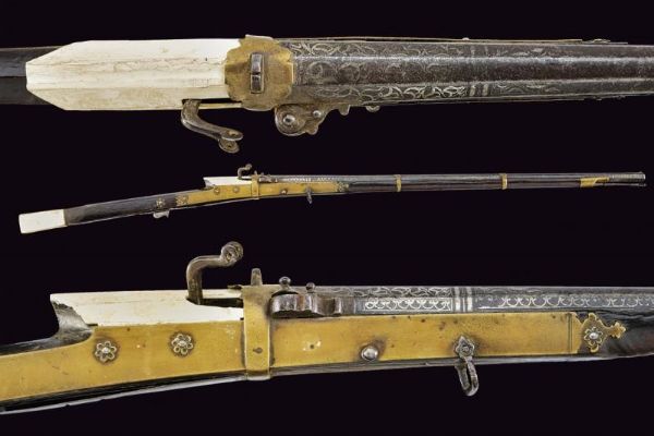 Fucile a miccia tipo torador  - Asta La Collezione di Armi Antiche di un Gentiluomo Californiano - Associazione Nazionale - Case d'Asta italiane