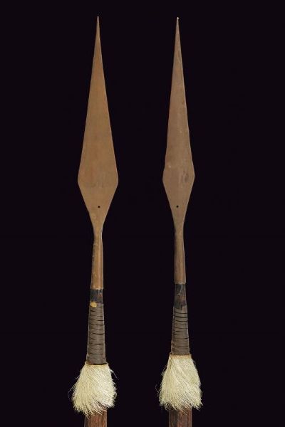 Lotto di due piccole lance rituali  - Asta La Collezione di Armi Antiche di un Gentiluomo Californiano - Associazione Nazionale - Case d'Asta italiane