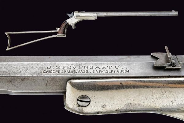 Stevens Hunter's Pet Pocket Rifle No. 34  - Asta La Collezione di Armi Antiche di un Gentiluomo Californiano - Associazione Nazionale - Case d'Asta italiane