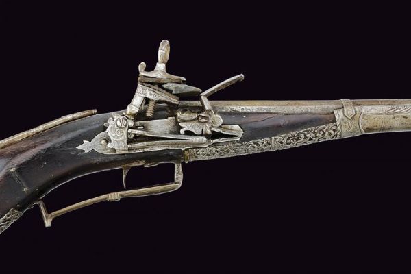 Bel fucile a pietra focaia di Barbuti  - Asta La Collezione di Armi Antiche di un Gentiluomo Californiano - Associazione Nazionale - Case d'Asta italiane