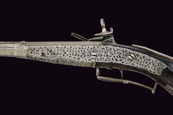 Bel fucile a pietra focaia di Barbuti  - Asta La Collezione di Armi Antiche di un Gentiluomo Californiano - Associazione Nazionale - Case d'Asta italiane