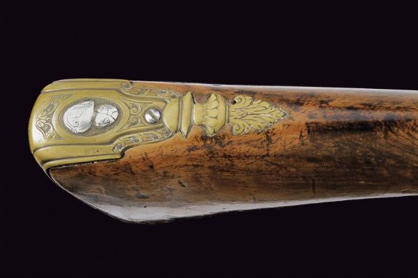 Bellissimo scavezzo a pietra focaia del maestro A. L.  - Asta La Collezione di Armi Antiche di un Gentiluomo Californiano - Associazione Nazionale - Case d'Asta italiane