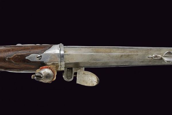 Rarissimo fucile a pietra focaia a retrocarica di Jacob Perret  - Asta La Collezione di Armi Antiche di un Gentiluomo Californiano - Associazione Nazionale - Case d'Asta italiane