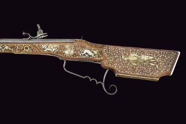 Fucile composito a ruota  - Asta La Collezione di Armi Antiche di un Gentiluomo Californiano - Associazione Nazionale - Case d'Asta italiane