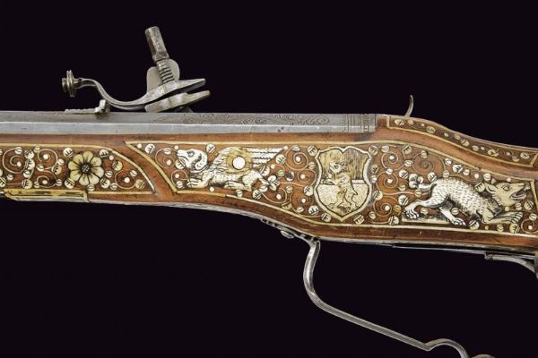 Fucile composito a ruota  - Asta La Collezione di Armi Antiche di un Gentiluomo Californiano - Associazione Nazionale - Case d'Asta italiane