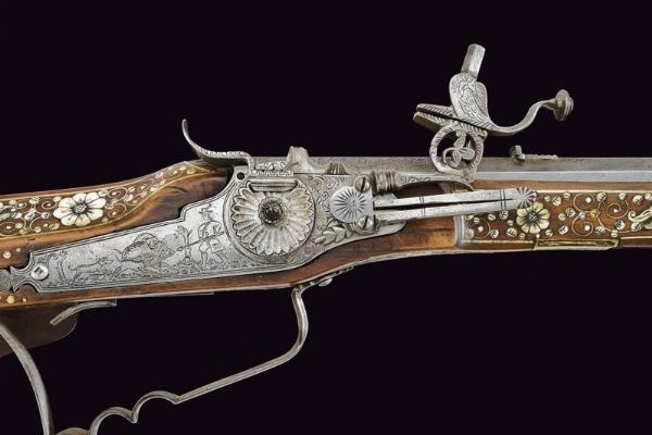 Fucile composito a ruota  - Asta La Collezione di Armi Antiche di un Gentiluomo Californiano - Associazione Nazionale - Case d'Asta italiane