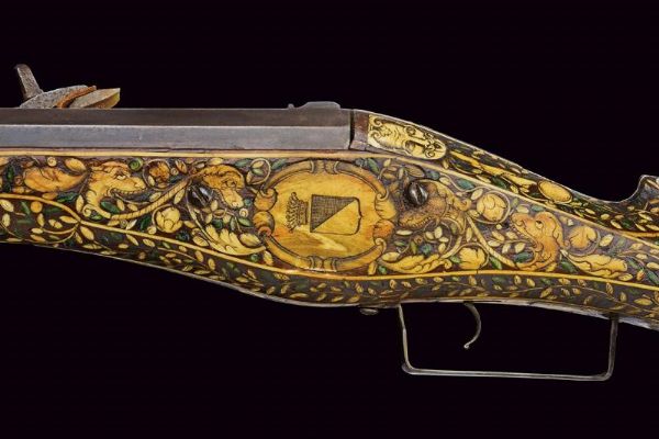 Importante moschetto a ruota di propriet nobile  - Asta La Collezione di Armi Antiche di un Gentiluomo Californiano - Associazione Nazionale - Case d'Asta italiane