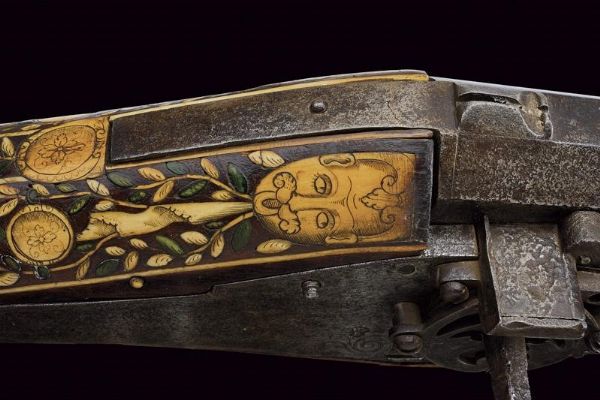 Importante moschetto a ruota di propriet nobile  - Asta La Collezione di Armi Antiche di un Gentiluomo Californiano - Associazione Nazionale - Case d'Asta italiane