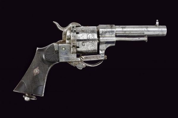 Bel revolver a spillo  - Asta La Collezione di Armi Antiche di un Gentiluomo Californiano - Associazione Nazionale - Case d'Asta italiane