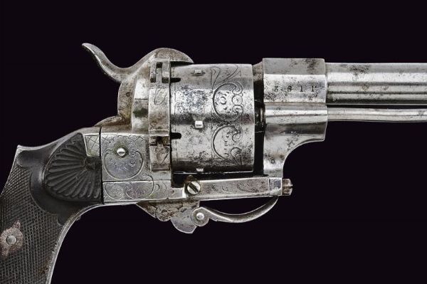 Bel revolver a spillo  - Asta La Collezione di Armi Antiche di un Gentiluomo Californiano - Associazione Nazionale - Case d'Asta italiane