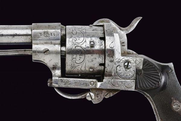 Bel revolver a spillo  - Asta La Collezione di Armi Antiche di un Gentiluomo Californiano - Associazione Nazionale - Case d'Asta italiane