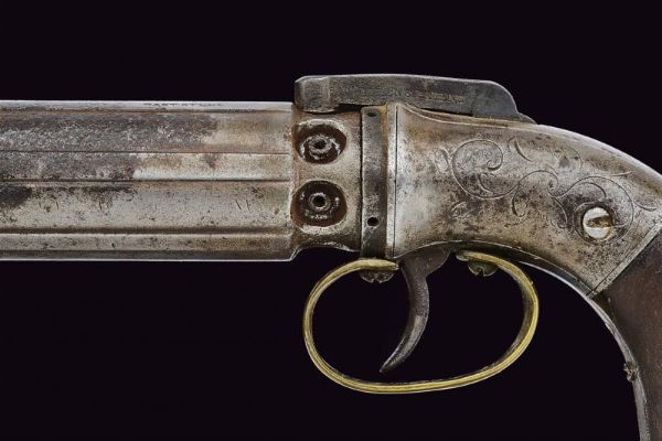 Pepperbox revolver a luminello di Allen & Thurber  - Asta La Collezione di Armi Antiche di un Gentiluomo Californiano - Associazione Nazionale - Case d'Asta italiane