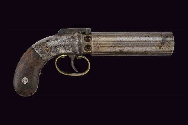 Pepperbox revolver a luminello di Allen & Thurber  - Asta La Collezione di Armi Antiche di un Gentiluomo Californiano - Associazione Nazionale - Case d'Asta italiane