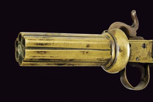 Pepperbox a luminello da marina  - Asta La Collezione di Armi Antiche di un Gentiluomo Californiano - Associazione Nazionale - Case d'Asta italiane