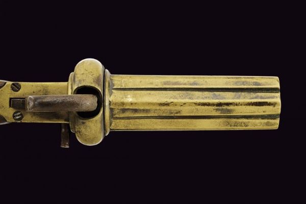 Pepperbox a luminello da marina  - Asta La Collezione di Armi Antiche di un Gentiluomo Californiano - Associazione Nazionale - Case d'Asta italiane