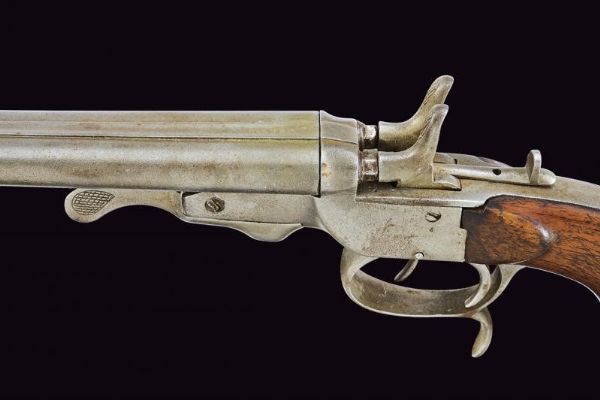 Pistola a percussione centrale a due canne  - Asta La Collezione di Armi Antiche di un Gentiluomo Californiano - Associazione Nazionale - Case d'Asta italiane