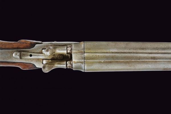 Pistola a percussione centrale a due canne  - Asta La Collezione di Armi Antiche di un Gentiluomo Californiano - Associazione Nazionale - Case d'Asta italiane
