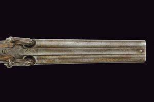Pistola a due canne a luminello  - Asta La Collezione di Armi Antiche di un Gentiluomo Californiano - Associazione Nazionale - Case d'Asta italiane