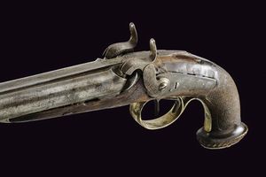 Pistola a due canne a luminello  - Asta La Collezione di Armi Antiche di un Gentiluomo Californiano - Associazione Nazionale - Case d'Asta italiane