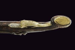 Pistola a due canne a luminello  - Asta La Collezione di Armi Antiche di un Gentiluomo Californiano - Associazione Nazionale - Case d'Asta italiane