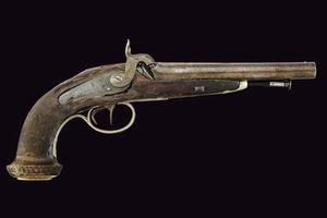 Pistola a due canne a luminello  - Asta La Collezione di Armi Antiche di un Gentiluomo Californiano - Associazione Nazionale - Case d'Asta italiane