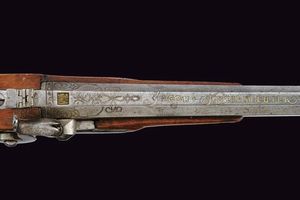 Pistola composita a luminello  - Asta La Collezione di Armi Antiche di un Gentiluomo Californiano - Associazione Nazionale - Case d'Asta italiane